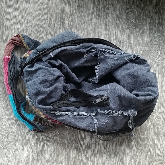 🔴Multicolor patchwork crossbody bucket bag - Picture 2 of 8